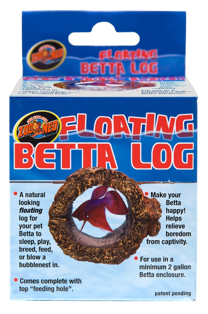 Zoo Med Labs Betta Floating Log Cover Reduce Stress Structure for Nests Log