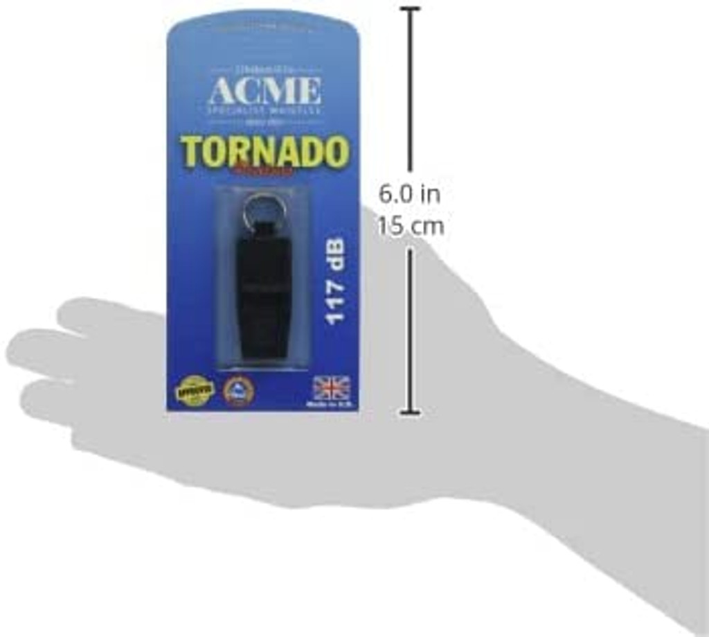 Acme Slimline Tornado Model 636 Pealess Whistle Black