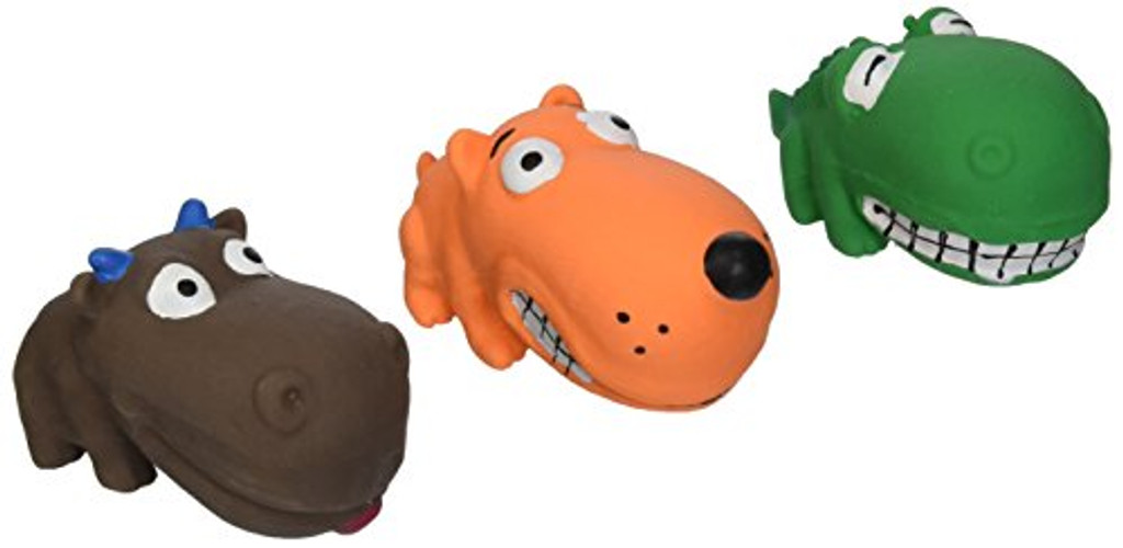 Multipet Mini Latex Animals 3.5" Dog Toy - Assorted Colors and Animals