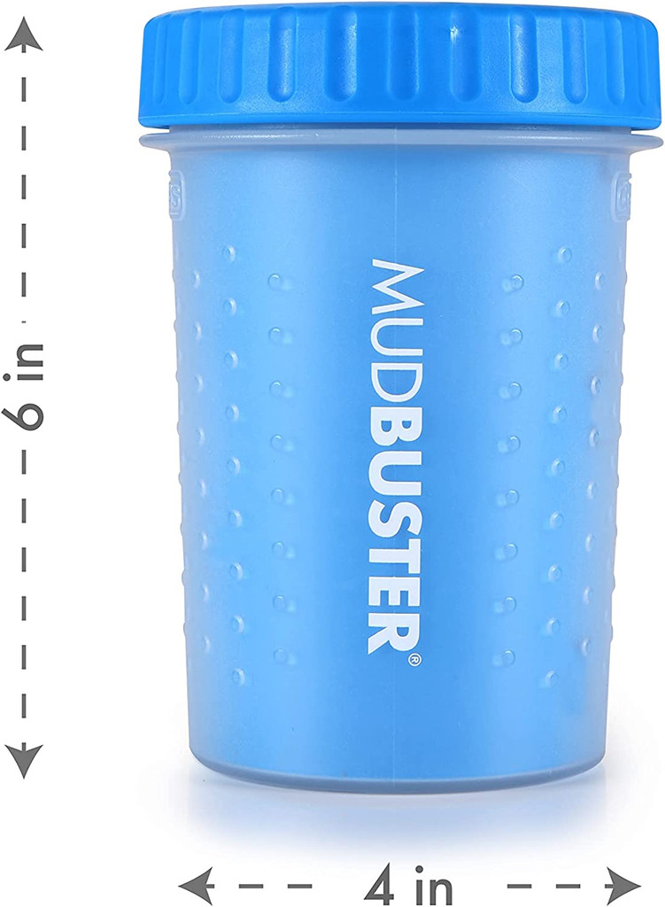 Dexas Petware Mudbuster PRO BLUE Medium 5.8 ounces  Portable Dog Paw Cleaner