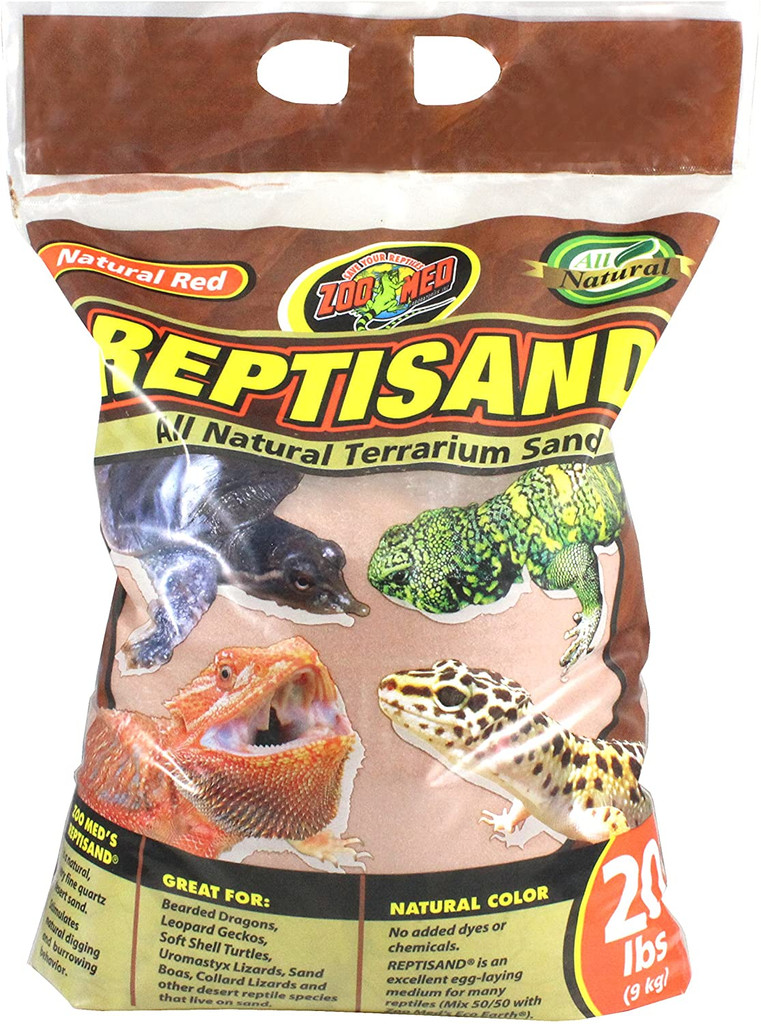 ZooMed Repti Sand Natural Red Terrarium Sand 20 lb Stimulate Digging & Burrowing