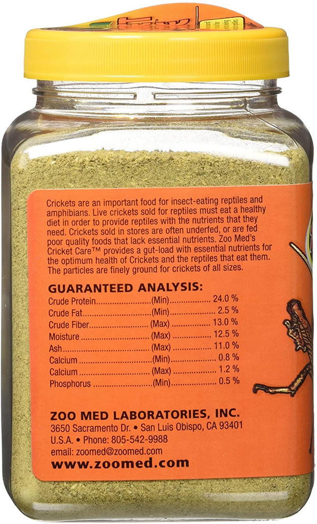 Zoo Med Natural Cricket Care +Vitamins For Crickets Being Fed To Reptiles 10-Oz.