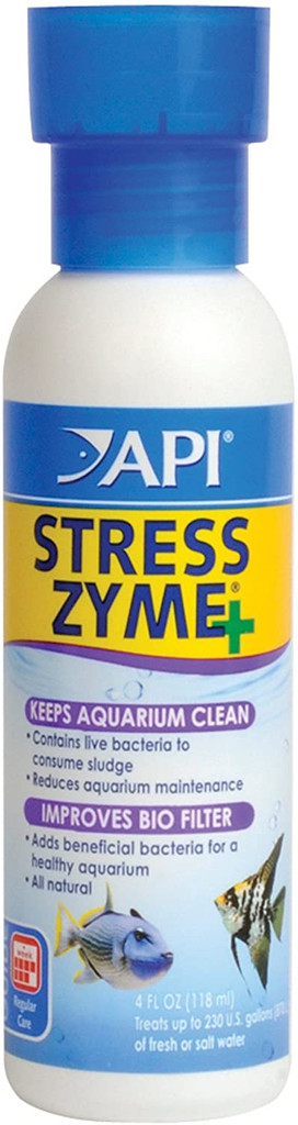 API Stress Zyme Bacterial Cleaner Freshwater & Saltwater Aquarium 4-Ounce Bottle