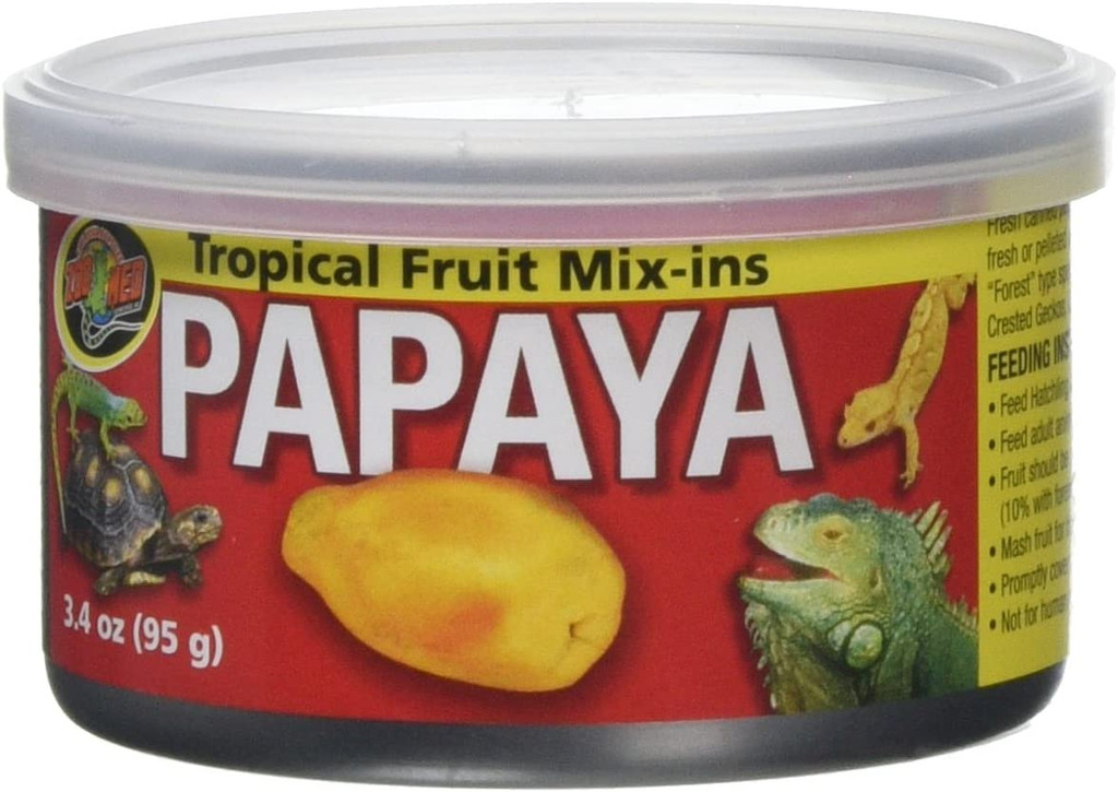 Zoo Med Tropical Fruit Mix-ins Papaya Reptile Food, 3.4-Ounce