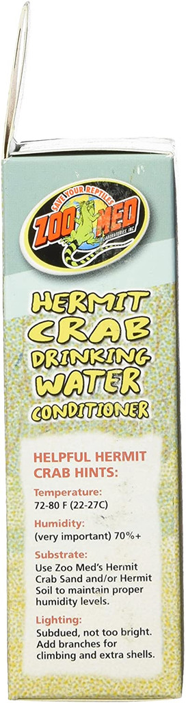 Zoo Med Hermit Crab Drinking Water Conditioner Instantly Removes Chorine 2.25-Oz