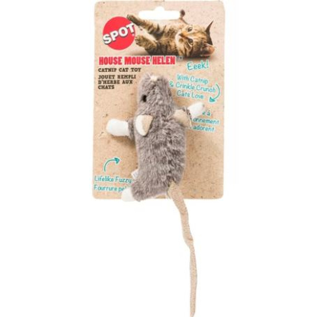 SPOT Ethical Pet Catnip And Crinkle Sound Mouse Cat Toy (1 Assorted Toy)