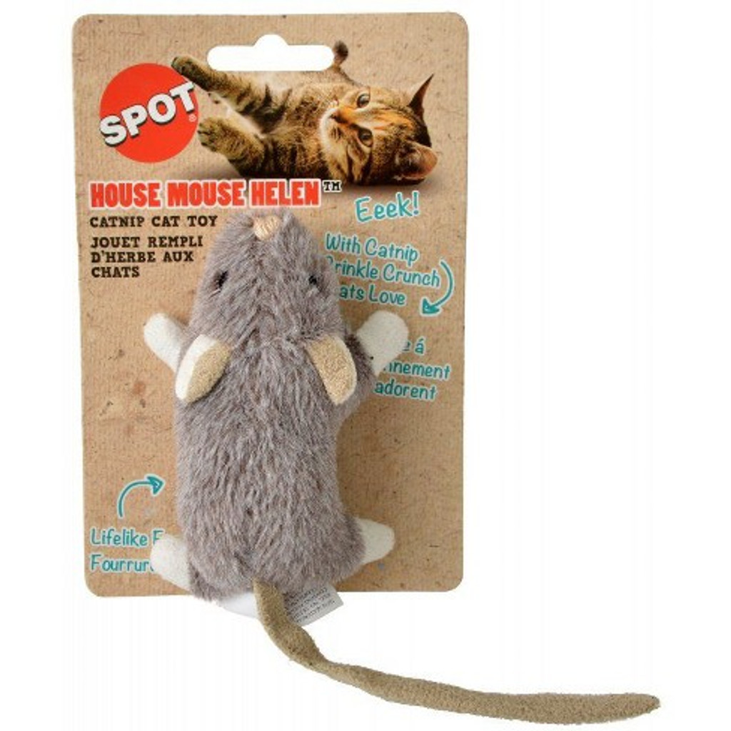 SPOT Ethical Pets Enticing House Mouse Helen Catnip Cat Toys (1 Assorted Toy)