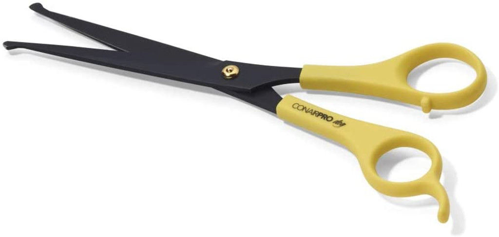 CONAIRPRO Dog & Cat 7-Inch Rounded Tip Shears With Soft Grip Finger Holes