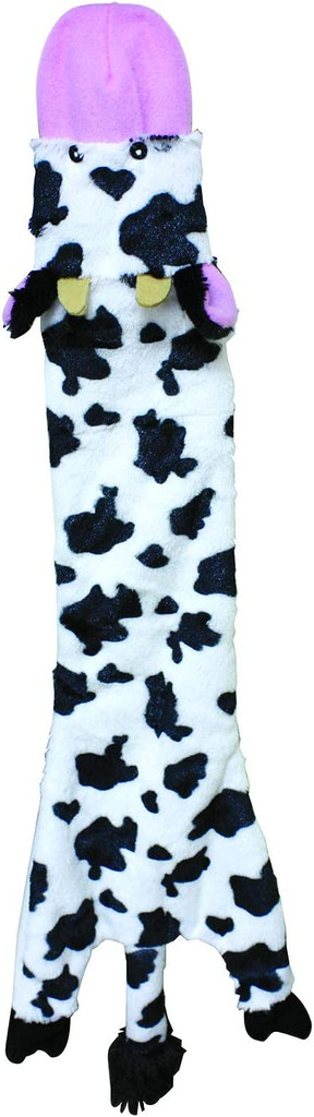 SPOT Jumbo Skinneeez Stuffless Squeaker Toy, Tug-Of-War 23" Cow Dog Toy