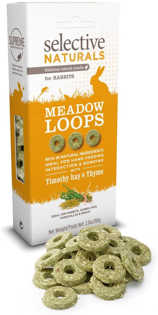 Selective Naturals Meadow Loops Timothy Hay & Thyme For Rabbits 2.8-Ounce