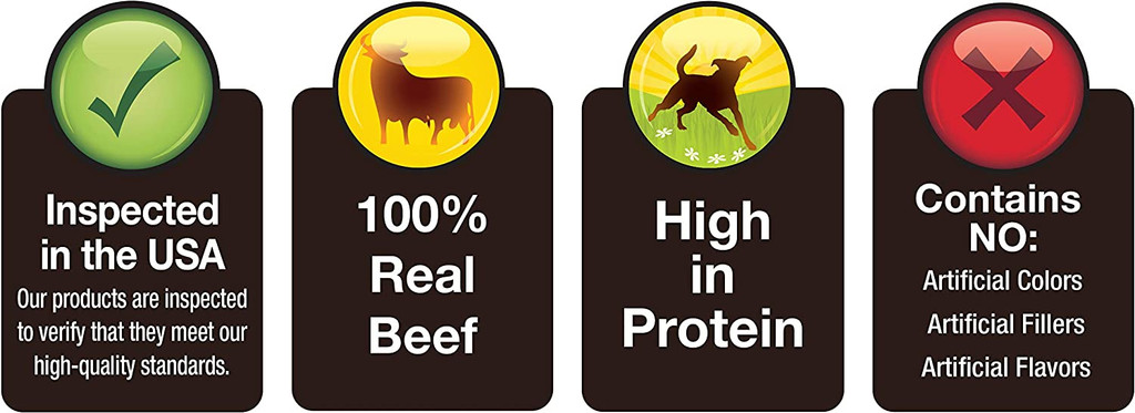Cadet 100% Real Beef Sticks No Additives - Premium Dog Treats 12-Ounce