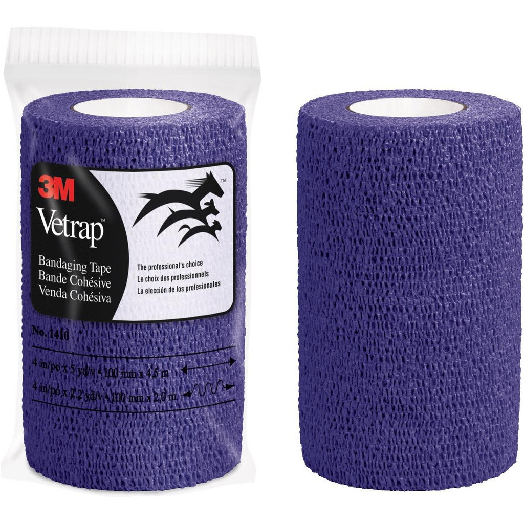 3M Vetrap Single Roll Bandaging Tape 4-Inches X 5-Yards Purple
