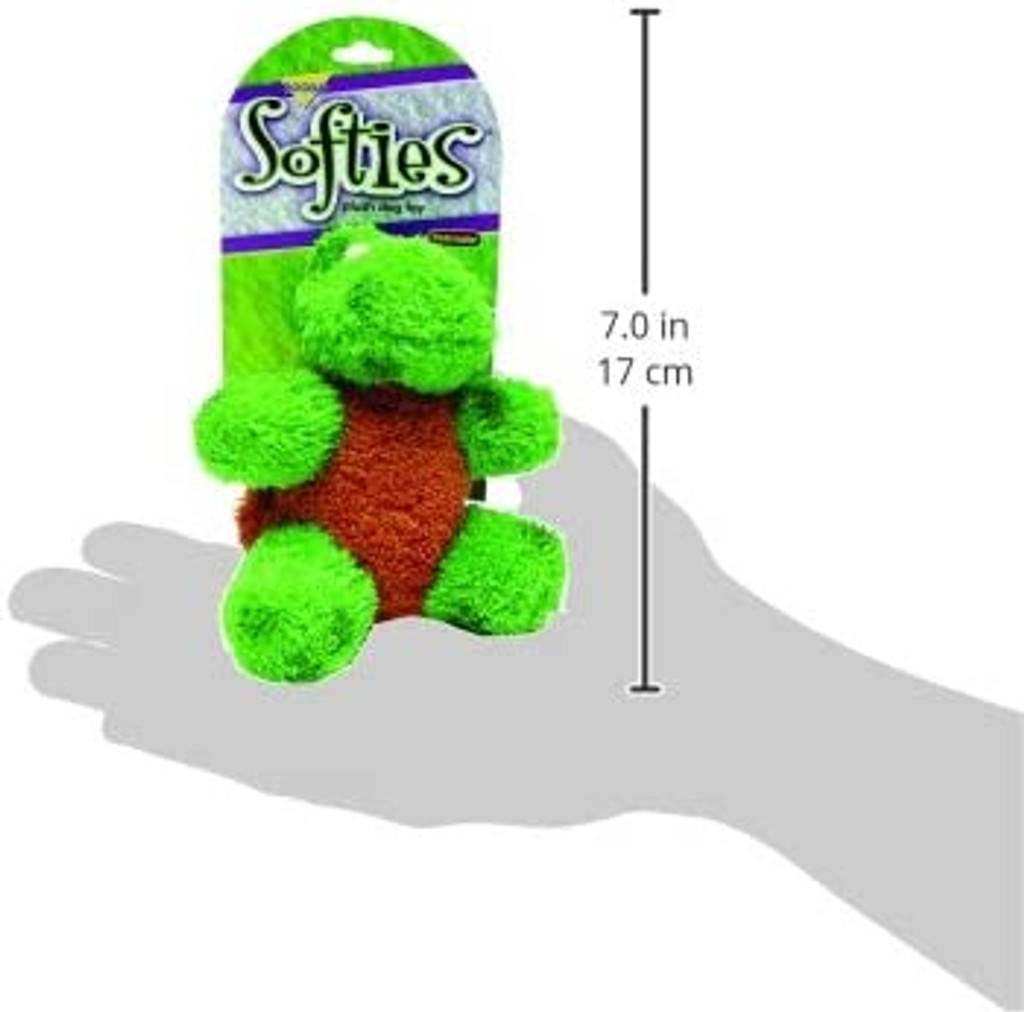 Petmate Booda Softies Plush Turtle Dog Toy Medium for Dogs