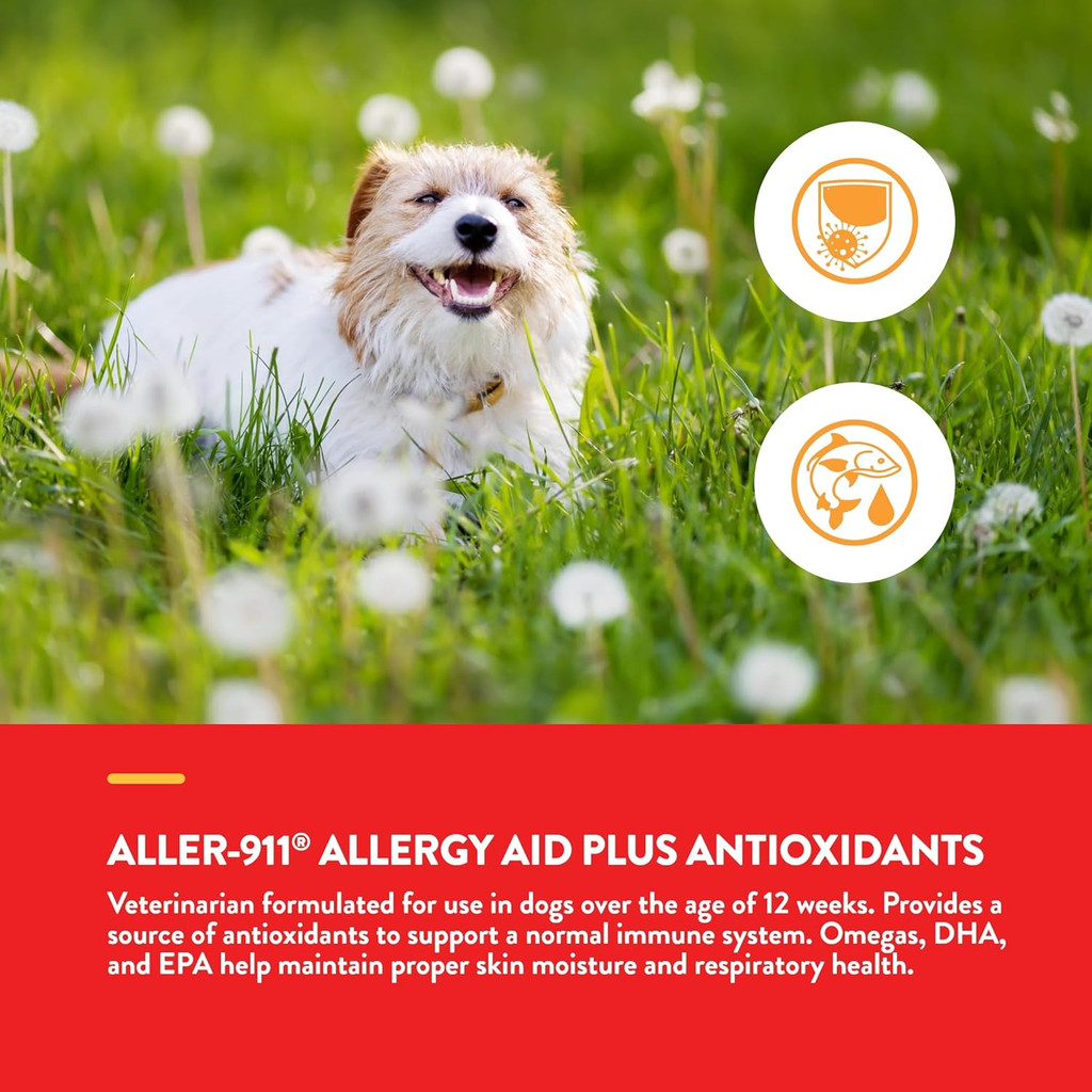 NaturVet ALLERGY AID Antioxidants Support Immune Soft Chew Dog and Cat 70 count