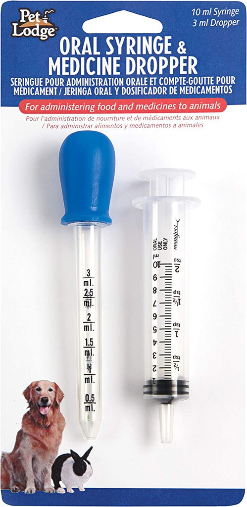 Pet Lodge 10-ml Oral Syringe 3-ml Medicine Dropper For Administering To Animals