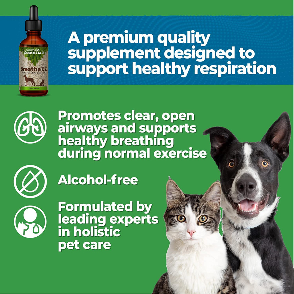 Animal Essentials Breathe EZ Herbal Formula For Dogs And Cats 1-Ounce