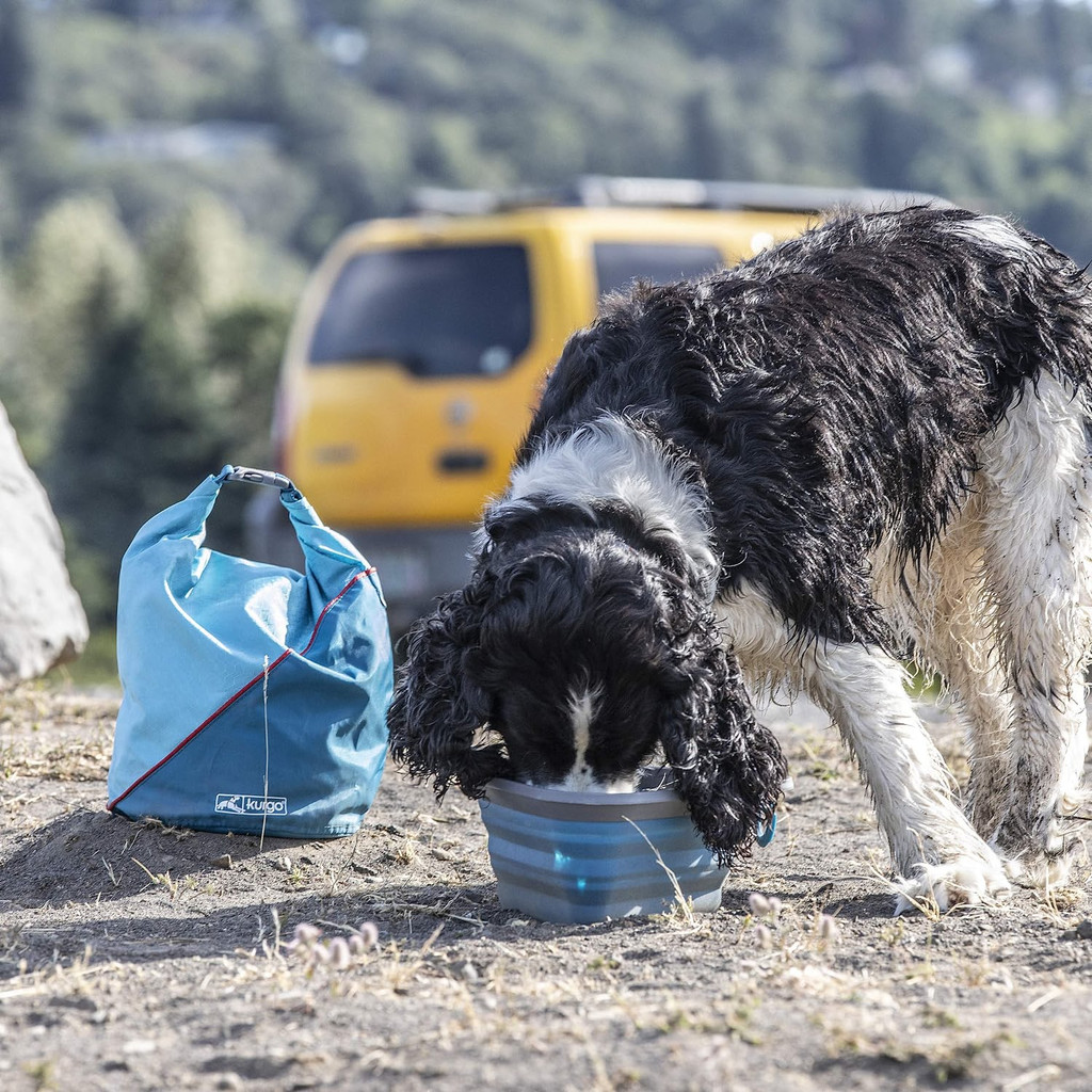 Kurgo Kibble Carrier Navy Blue Travel Food Storage Bag For Dogs Holds 5-Pounds