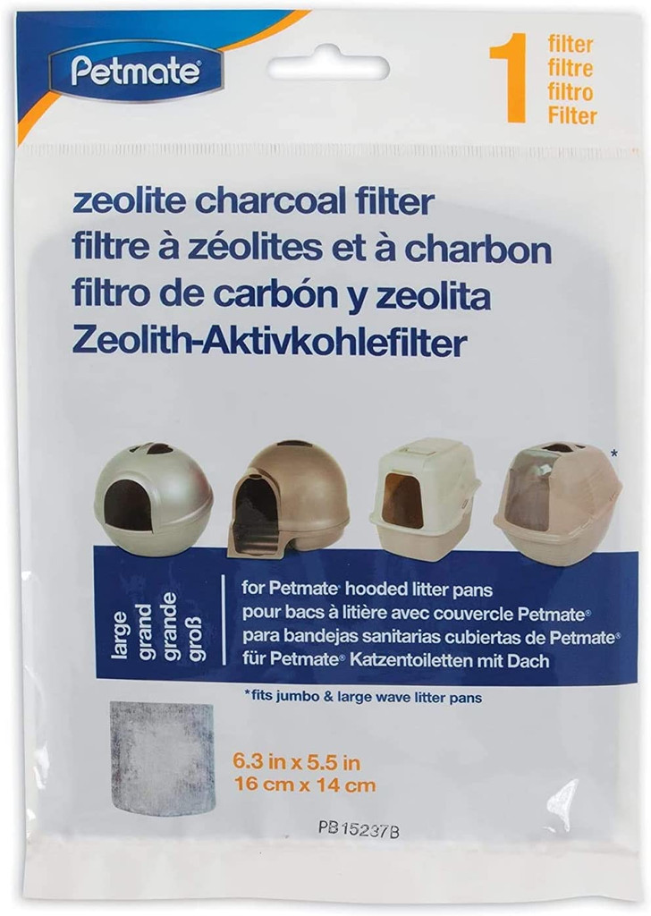 Petmate Booda Clean Step Cat Litter Box Charcoal Filter Replacement 1-Count