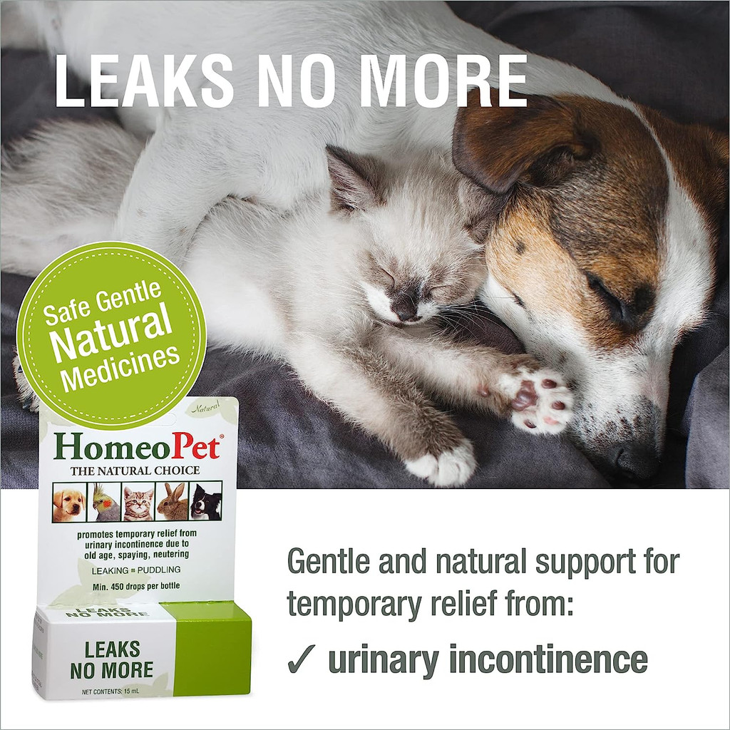 HomeoPet Leaks No More 15 ml  Homeopathic Urinary Incontinence Relief for Pets