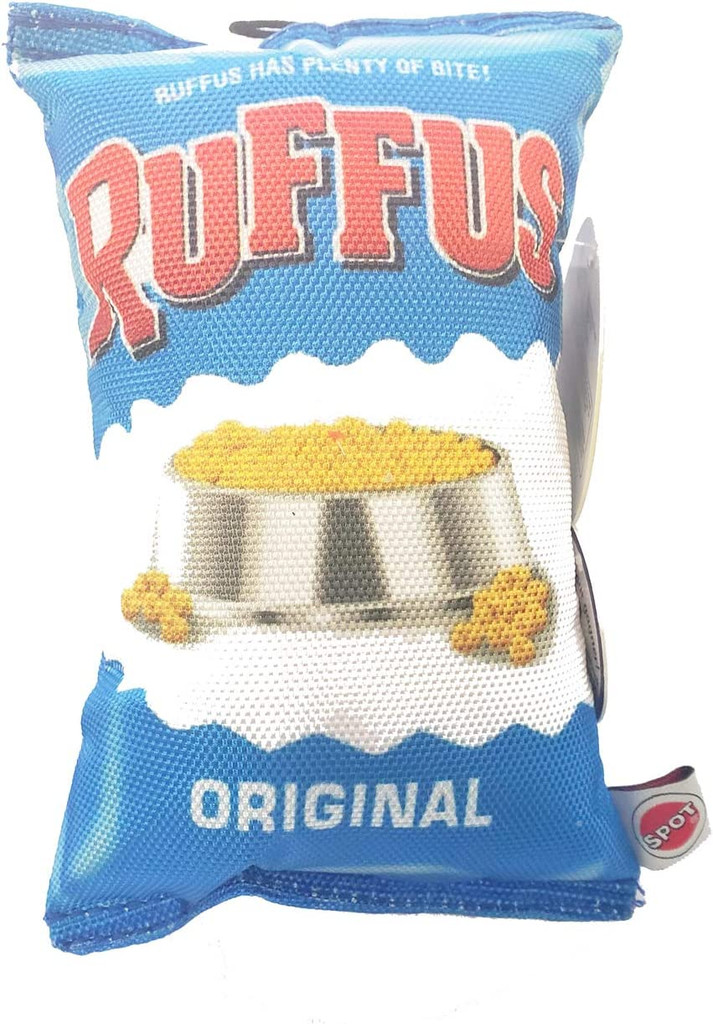 Ethical Pet SPOT Ruffus Original Small Chips Fun Foods Plush Squeaker Dog Toy