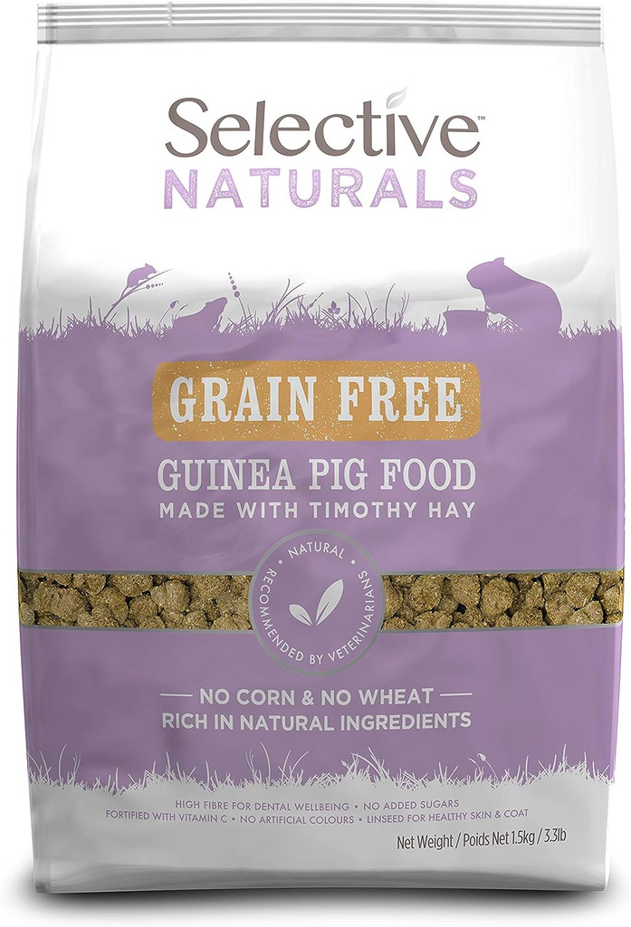 Selective Naturals Grain Free Guinea Pig Food Made With Timothy Hay 3.3-Pound