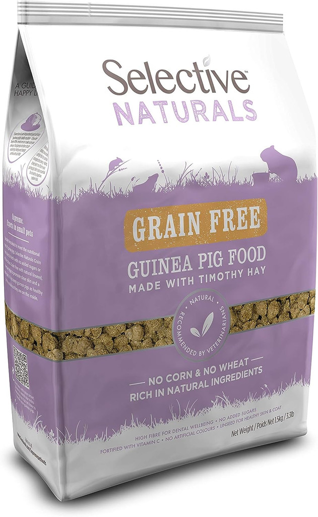 Selective Naturals Grain Free Guinea Pig Food Made With Timothy Hay 3.3-Pound