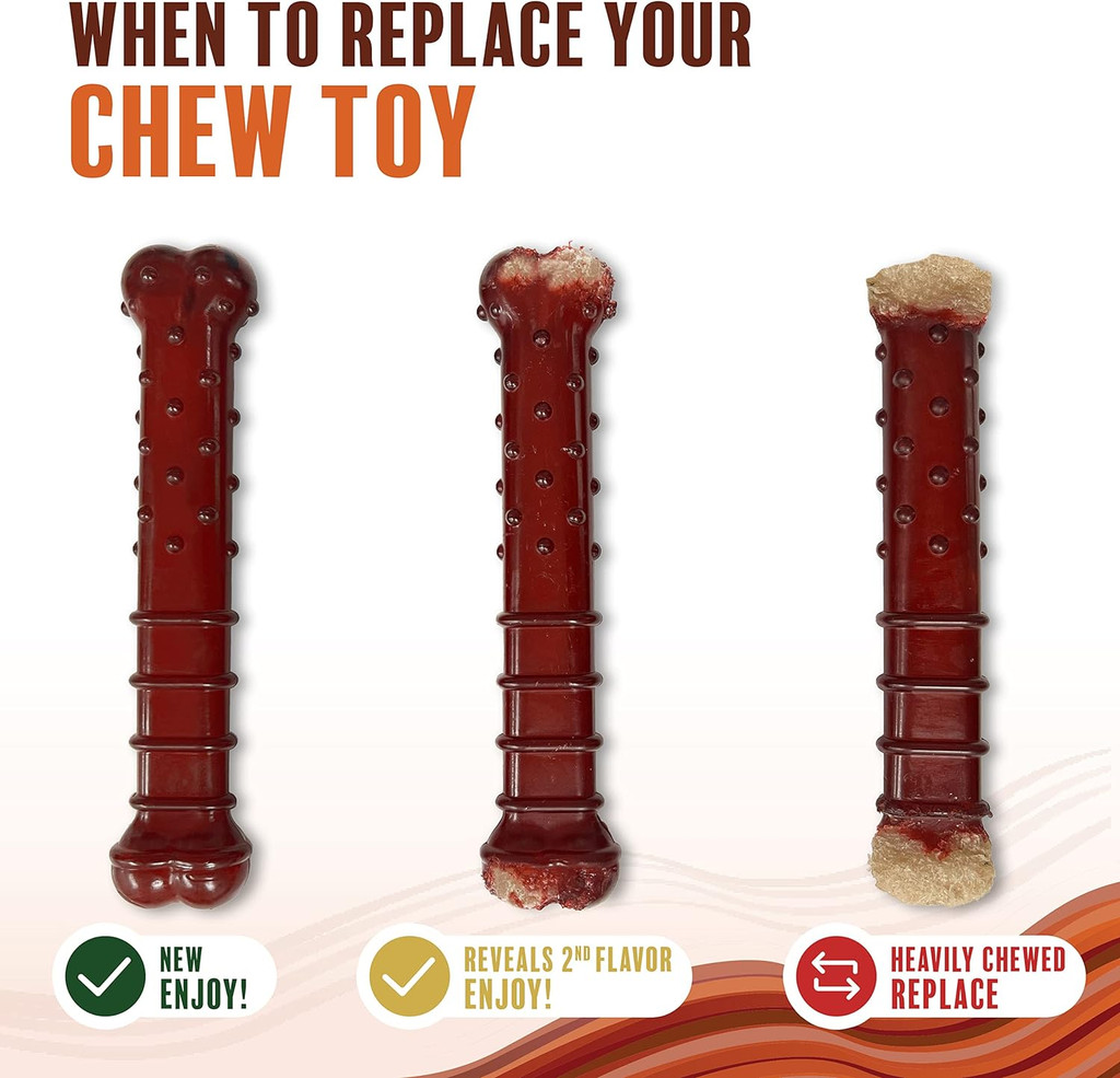 Nylabone Power Chew Bacon Flavor Outside and Steak Flavor Inside For X-Small Dog