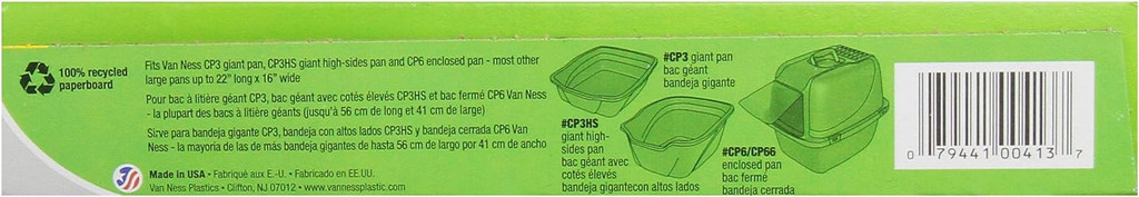 Van Ness PureNess Giant Cat Pan Liners from Recycled Plastic  8-Count