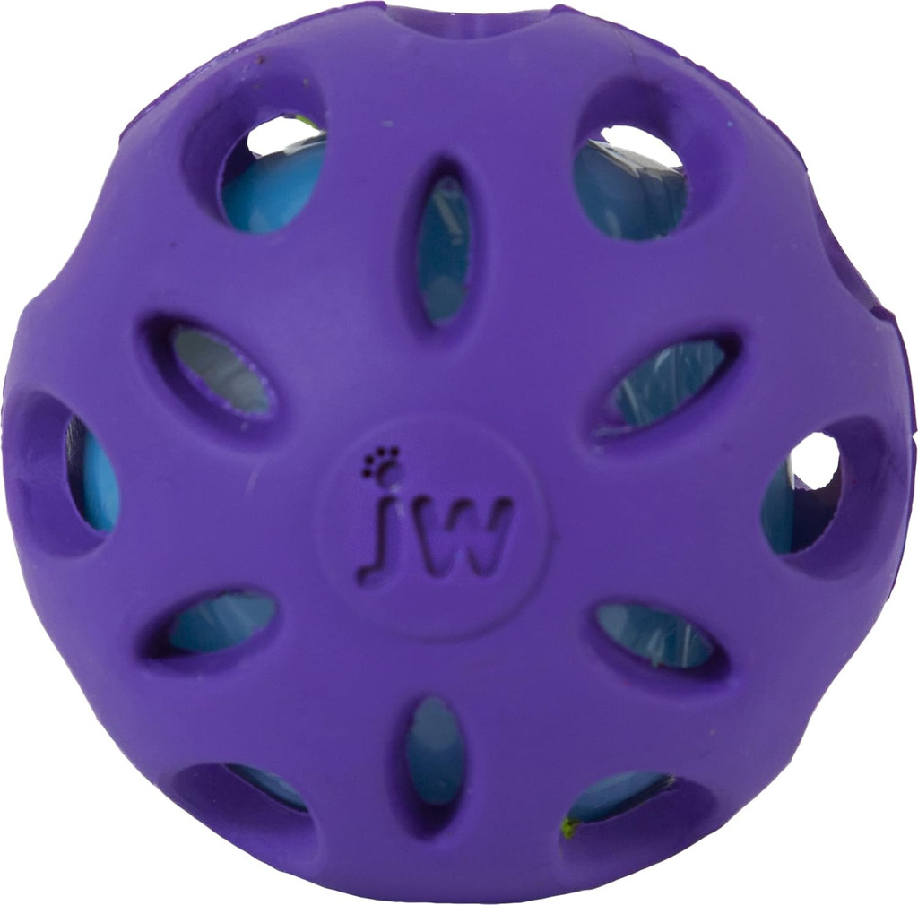 JW Puppy Crackle Heads Ball Makes Entertaining Crackling Sound Small Dog Toy