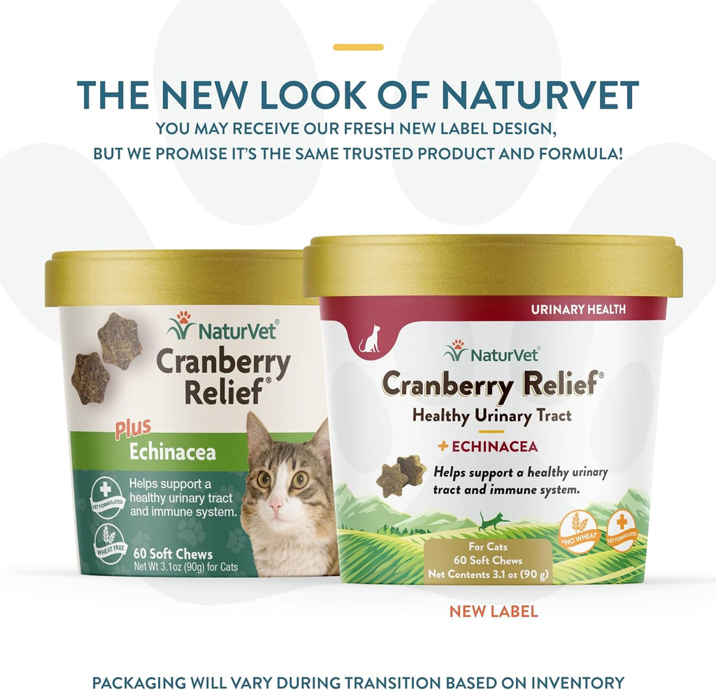NaturVet Cranberry Relief Healthy Urinary Tract  60 Soft Chews for Cats