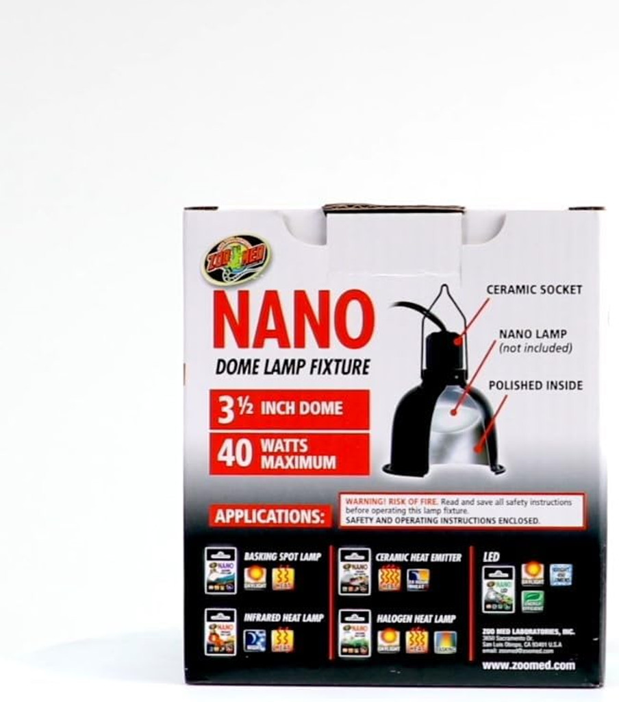 Zoo Med Nano Dome Lamp Fixture 40W Max for Small Terrariums