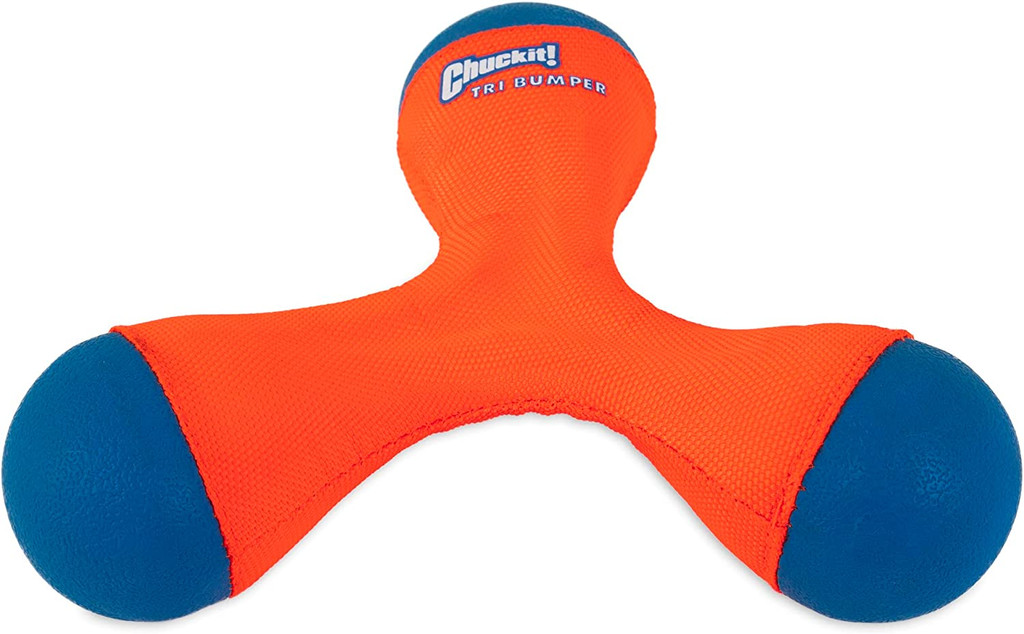 Chuckit TRI BUMPER Dog Fetch Toy Medium Boomerang Choose to Tug Toss or Bounce