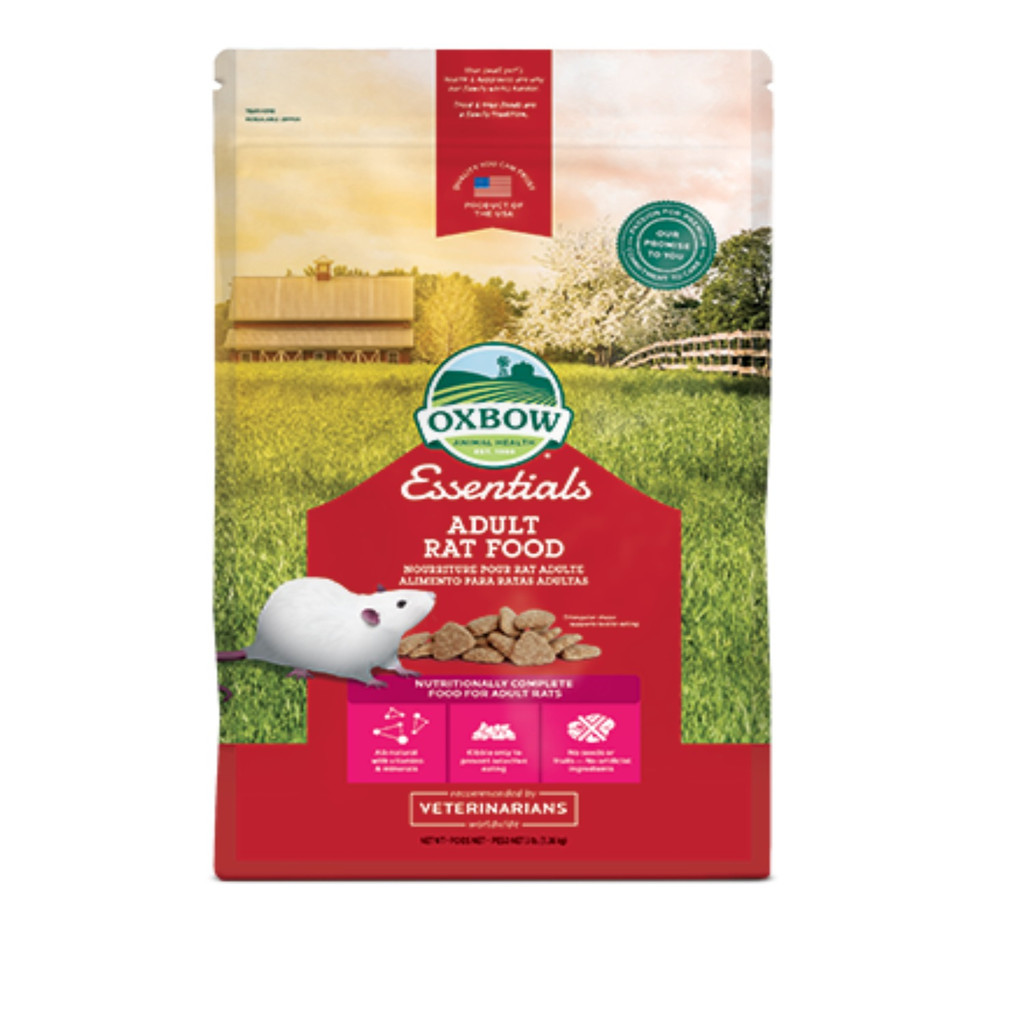Oxbow REGAL RAT Adult Food Essential Fortified Nutrient Low-Fat Kibble 3 Pound