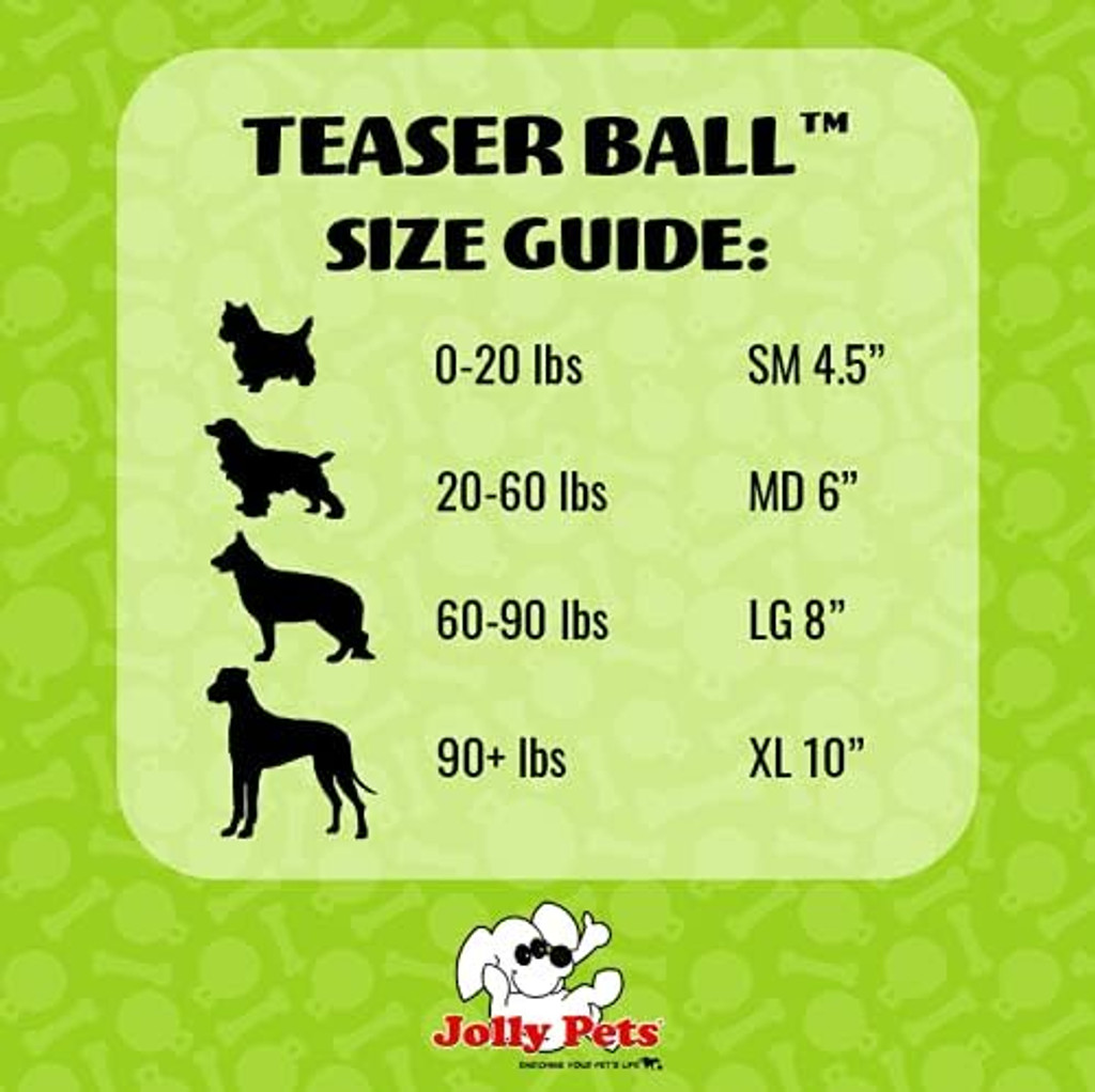 Jolly Pets Teaser Ball 10 inch Red  Hard Plastic Durable Toy for Dogs