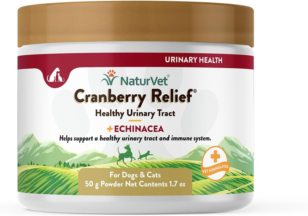 NaturVet CRANBERRY RELIEF Dog and Cat Remedy for Urinary Tract Infection 50 gram