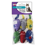 Ethical Pet Spot Felt Mice 6 count | Assorted Colorful Cat Toys with Catnip Ethical Pet Spot Felt Mice 6 count | Assorted Colorful Cat Toys with Catnip