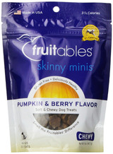 Fruitables Skinny Minis Pumpkin Berry Flavor Soft Chewy Training Dog Treats 5 oz