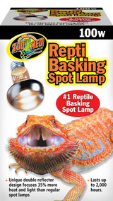 Zoo Med Repti Basking Spot Lamps 100W Unique Patented Double Reflector Beam