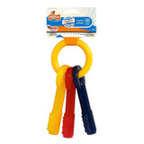 Nylabone Puppy Teething Key Ring X-Small  Bacon Flavored Chew Toy for Dogs