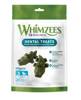 Whimzees Small Alligator Dog Treats Natural Healthy Vegetable 24 count
