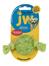 JW Pet Lattice Ball Super Tough Megalastomer Tug Fetch Chew Dog Toy Small