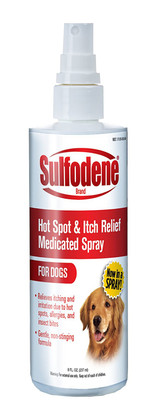 Sulfodene Brand Hot Spot and Itch Relief Medicated Spray for Dogs 8 ounces