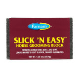 Farnam Slick 'N Easy Horse Grooming Block 1.25 oz  Removes Loose Hair/Dust/Dirt