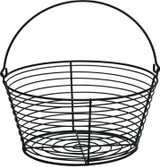 Miller Manufacturing Egg Basket Small Heavy Duty Wire Securely Welded Black
