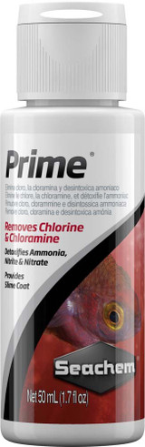 Seachem Prime Removes Chlorine Chloramine Ammonia for Freshwater Saltwater 50 ml Seachem Prime Removes Chlorine Chloramine Ammonia for Freshwater Saltwater 50 ml
