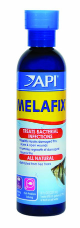 API Melafix Bottle Heals Open Wounds Promotes Regrowth Damaged Fin Rays 8 oz