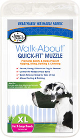 Four Paws Quick Fit Dog Muzzle Black Fits Sizes 5-XL Four Paws Quick Fit Dog Muzzle Black Fits Sizes 5-XL