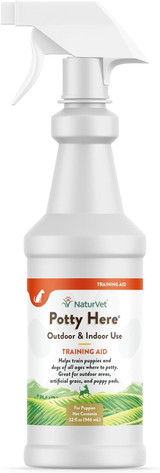 NaturVet POTTY HERE Training Aid Dog and Puppy Outdoor/Indoor Spray 32 oz