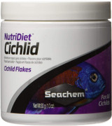 Seachem NutriDiet Cichlid Fish Flakes Probiotic Formula with GarlicGuard 1.8-Oz.