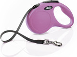 Flexi New Classic Retractable Tape Dog Leash Small 16-Foot Pink 33-lb. Dogs
